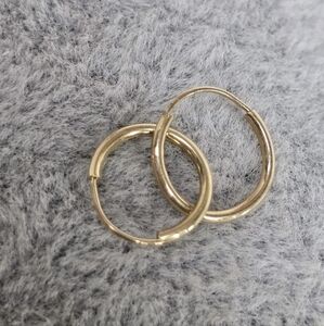 Oro 10k Mex. Mini Argollas Cholera 8mmGold Small Hoop Earrings Unisex Niñas